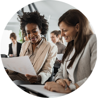 Happy team embracing change with transparent updates