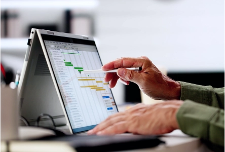 Workforce management sheet displayed on tablet